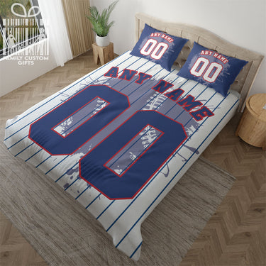 Custom Quilt Sets Chicago Jersey Personalized Baseball Premium Quilt Bedding for Boys Girls Men Women